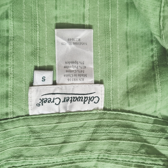 Size- S- M, Coldwater Creek pastel green top for women - Picture 6 of 6